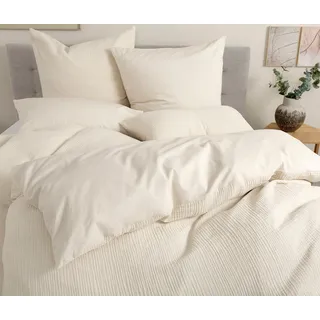 Wendebettwäsche OTTO HOME "Sari3", beige, B/L: 135cm x 200cm, 1 Stk., 1 Stk., Renforcé, B/L: 40cm x 80cm, 2, Renforcé, Obermaterial: 100% Baumwolle. Obermaterial 2: 100% Baumwolle, Bettwäsche, Wendebettwäsche, NEUHEIT: aus 100% Baumwolle in weichem Musselin, Rückseite Renforcé, Topseller