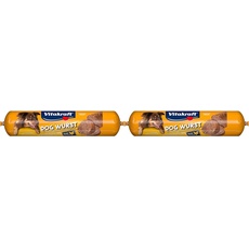 Vitakraft Dog Wurst, mit Hühnchenfleisch, als Hauptfutter oder Leckerbissen, fleischiger Hundesnack, in Vorratsgröße, ohne Zuckerzusatz (1x 1kg) (Packung mit 2)