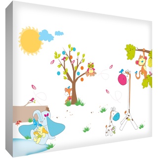 Feel Good Art ANIMALS1624-14 A2, 24 x 16, 5 cm Dicker Leinwand Kinderzimmer, Tiere, Bunt, Farbe