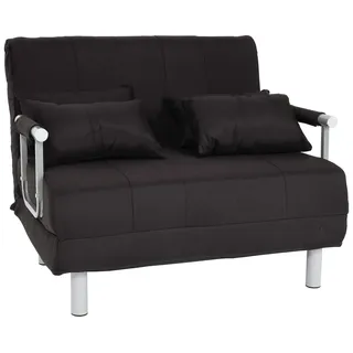 Mendler Schlafsessel HWC-K29, Klappsessel Schlafsofa Gästebett Relaxsessel, Liegefläche 186x97cm Stoff (270g/m2) ~ schwarz