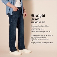 Amazon Essentials Herren Jeans, Gerade Geschnitten, Dunkelblau Vintage, 35W / 28L