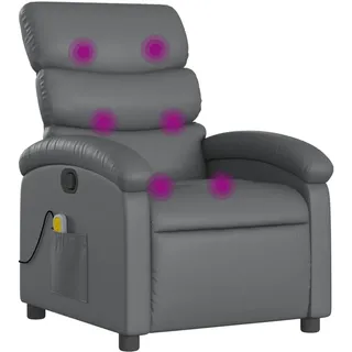 vidaXL Massagesessel Grau Kunstleder - Grau