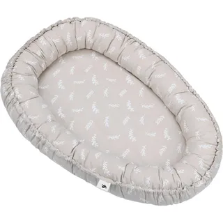 Julius Zöllner Nestchen , Taupe , Textil , Blätter , Füllung: Faserbällchen , 58x10x80 cm , Made in Germany, Oeko-Tex® Standard 100 , Schlafen, Babybettausstattung, Babynestchen & Nestchenschlangen, Bettnestchen
