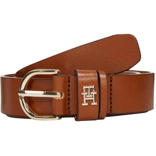 Tommy Hilfiger Essential Effortless 2.5 cm Ledergürtel, Braun (Cognac), 75