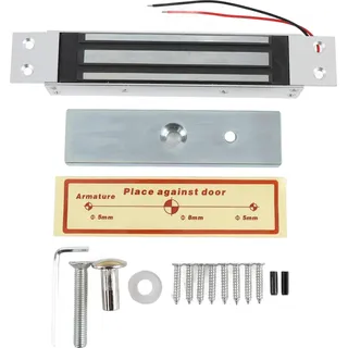 Eintüriges elektrisches Magnetschloss, 180 kg Haltekraft, DC12 V, NC-Modus, Aluminiumlegierung, elektromagnetisch, für Glas, Holz, Metall, Feuer