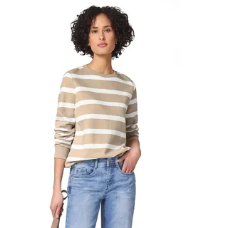Street One Gestreiftes Sweatshirt Cotton beige 44