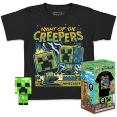 Funko Pocket POP! & Tee: Minecraft - Blue Creepers - T-Shirt - Kleidung Mit Vinyl-Minifigur Zum Sammeln - Geschenkidee - Spielzeug Und Kurzärmeliges Top Für Erwachsene Männer Und Frauen