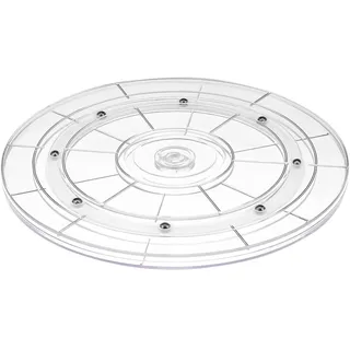 Kepfire Acryl Lazy Susan Drehteller Kunststoff Lager Drehbarer Durchsichtig für Küchen Organizer Gewürzhalter Gewürzregal Vorratsschrank Drehlager