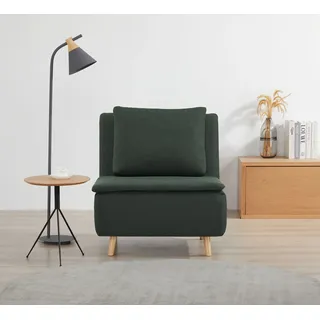 OTTO home Sessel AINSLEY 81 x 82 x 65 cm Grün mit Hocker