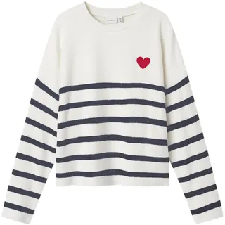 Name IT Mädchen Nkfline Ls Knit Ps Noos, Dark Sapphire, 122-128 EU