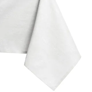 AmeliaHome 80x80 cm Tischdecke Tischtuch Tafeldecke Fleckschutz Lotuseffekt Abwaschbar Wasserabweisend Ornament Weiß Vesta