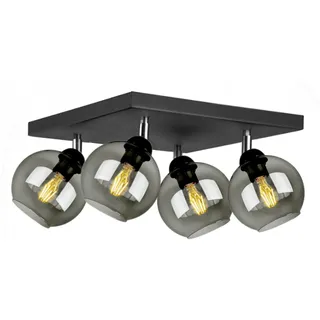 FKL DESIGN Home Deco Deckenlampe Pendellampe Hängelampe Wandlampe Tischlampe Leuchte Pendelleuchte Kugel Schwarz Grau Weiß Lampe aus Serie N100 verschiedene Varianten (N100-AG4)