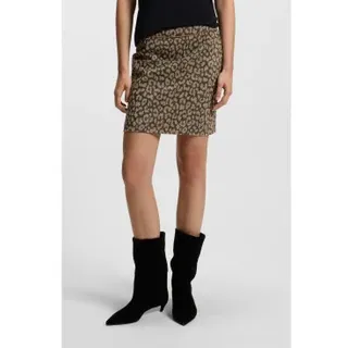 BOSS für Damen. 50545996 Beigefarbener Vasola-Rock (34), Lässig, Baumwolle