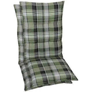 GO-DE Hochlehnerauflage 120 x 52 x 9 cm grau grün 2 St.