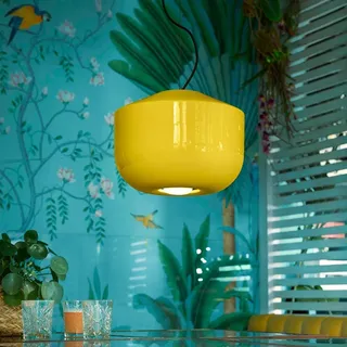 Ferroluce Hängeleuchte Bellota Ø 35cm Grün Rund - Grün