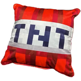 Minecraft Kinderkissen , Rot , Textil , Gaming , 38x38x5 cm , Heimtextilien, Wohntextilien, Kissen, Zierkissen