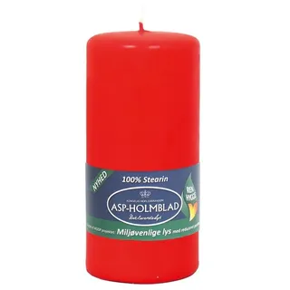 Asp-Holmblad Umweltfreundliche Stumpenkerze Brilliant Rot