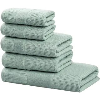 MY HOME Kimi Handtuchset 5-tlg. grün