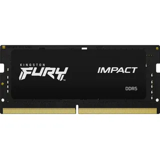 Kingston FURY Impact DDR5-6400 CL38 - 32 GB: (2 x 16GB, 6400 MHz, DDR5-RAM, SO-DIMM), RAM, Schwarz