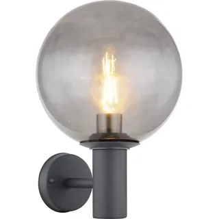 Globo Lighting Außenleuchte Edelstahl, 1x E27 LED - Beige