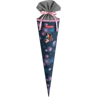Step by Step Schultüte „Mermaid Delia“, blau-rosa, passend zum Schulranzen, aus recycelten PET-Flaschen, Verschluss aus Stoff,5 l Füllvolumen, 70 cm Höhe