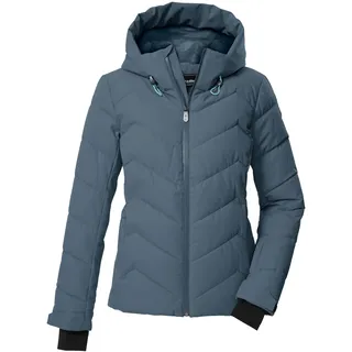 KILLTEC Damen Skijacke/Steppjacke/Funktionsjacke in Daunenoptik mit Kapuze und Schneefang KSW 31 WMN SKI QLTD JCKT, taubenblau, 46, 43417-000