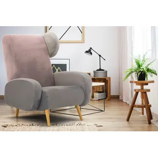 Home Affaire Ohrensessel Gox Samtvelours 86 x 111 x 100 cm Rosa