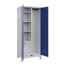 CP Putzmittelschrank Classic Plus 080110-02 S10003 enzianblau, lichtgrau 80,0 x 50,0 x 195,0 cm, aufgebaut