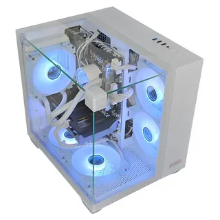 Gaming PC WHITE | NVIDIA RTX 3050 | 64GB RAM 1TB SSD | Intel 12 Core | RGB Lüfter mit Fernbedienung | Wasserkühlung | WLAN 5 | Win 11 | TPM 2.0 - Weiß