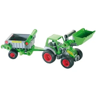 Wader Traktor mit Frontschaufel und Kippanhänger, - 37756