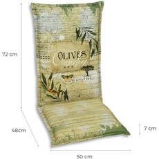 Bild von Olives Auflage 50 x 7 cm grün