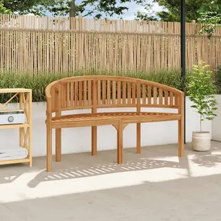 vidaXL Bananenbank 151 cm Massivholz Teak - Braun