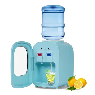 Mini Wasserspender 2 in 1 Mini Kalt- und Warmwasserspender mit Tür Mini Desktop Wasserspender für Büro/Schlafsaal/Wohnung/Wohnzimmer 22.5×25×33CM 625W