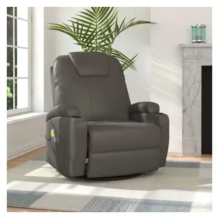 vidaXL Massage-Schaukelsessel Anthrazit Kunstleder