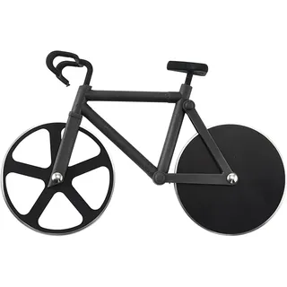TENGWA Wiegemesser Fahrrad Pizza Schneider Antihaftbeschichtung Pizza Zubehör Schwarz Pizzaschneider Lustig Maschinenwaschbar Kreatives Geschenk Geeignet für Pfannkuchen Gebäck usw