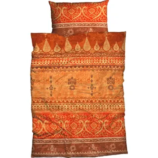 CASATEX Bettwäsche »Indi« 2 Stk. tlg. romantisch, orientalisch, weich und gemütlich, orange