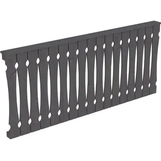 SKANHOLZ Brüstung Balkonschalung 220 x 96 cm Grau