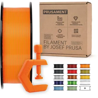prusament PETG Filament 1,75 mm 1 kg Spule (2,2 lbs), Durchmesser Toleranz +/- 0,02 mm, Orange