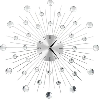 Wanduhr mit Quarzwerk Modernes Design 50 cm - Silber
