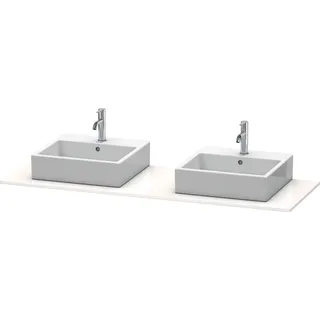 Duravit XSquare Konsole, 2 Ausschnitte, 1600x16x550mm, XS063HB6060, Farbe: Taupe Seidenmatt Lack