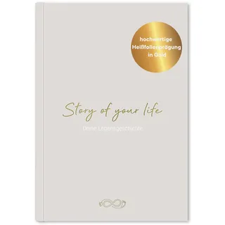 LEAF & GOLD® Babybuch zum eintragen I Erinnerungen vom Ersten bis zum 18. Jahr I Babytagebuch für Mädchen & Jungen I Baby Geschenk zur Geburt 17 x 24 cm