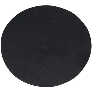 NKlaus Aluminium Kerzenteller rund Ø12cm Kerzenhalter schwarz schieferoptik Untersetzer Gebürstet - Design 10339
