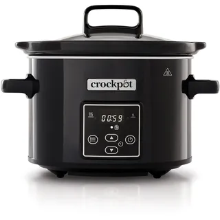 Crock-Pot Crockpot Digital-Schongarer Slow Cooker | einstellbare Garzeit | Warmhaltefunktion | 2,4 Liter (1-2 Personen) | Schwarz