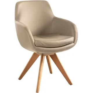 Musterring Esszimmerstuhl Tavia Leder beige 2er Set