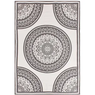 Beliani Outdoorteppich 160 x 230 cm Grau/Beige