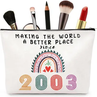 Aucuu Kosmetiktasche Damen Geburtstag Make-Up-Tasche Tragbare Makeup Bag Multipurpose Makeup Tasche 18 Geburtstag Frauen Guy besten Freundinnen