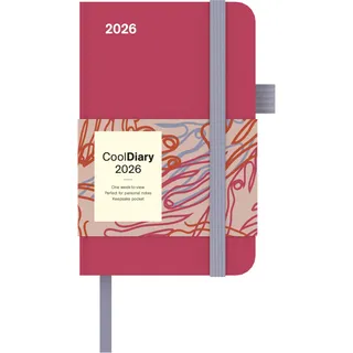 n neumannverlage N Neumann - Sunset Coral Kalender 2026 – Buchkalender 9×14 cm mit Wochenübersicht, elastischem Verschlussband, Stifthalter & Tasche, kompakter Taschenkalender für Beruf, Schule & Alltag: Cool Diary