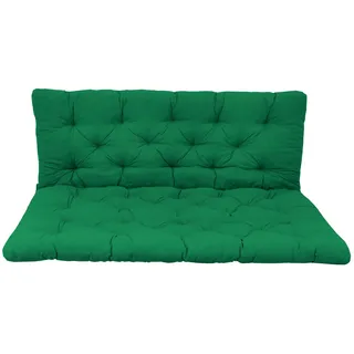 Ambientehome Palettenkissen mit Rückenlehne, grün, Sitzpolster 120 x 80, Rückenkissen 120 x 60 cm, Indoor & Outdoor