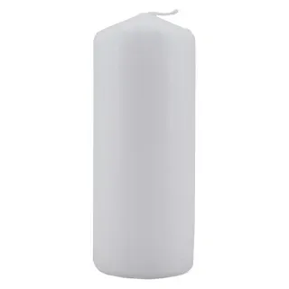 Tischkerze, weiß, Hochwertige Stumpenkerze zum Hinstellen, 1 Packung = 4 Stück, ca. 40 Stunden Brenndauer
