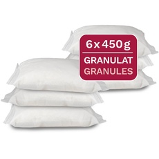 Universal Luftentfeuchter Nachfüllbeutel, 6 x 450 g Granulat im Vliesbeutel, geeignet für gängige Raumluftentfeuchter